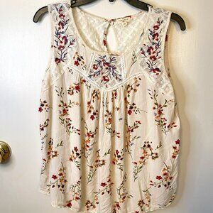 Mason & Belle Flower top sleeveless